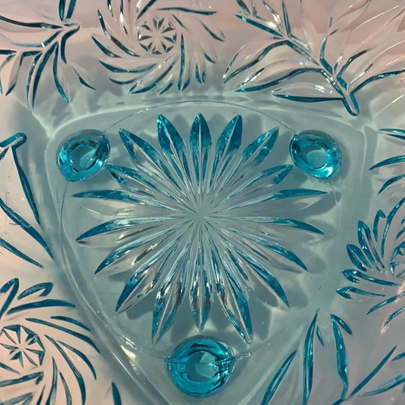 Vintage Hazel Atlas Blue Glass Dish - Picture 2 of 5